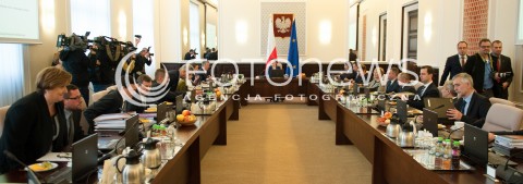  07.01.2015 WARSZAWA <br />POSIEDZENIE RADY MINISTROW <br />N/Z RADA MINISTROW WIDOK VIEW PANORAMA SALA POSIEDZEN<br /> 