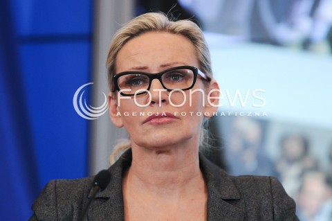  07.01.2015 WARSZAWA <br />KONFERENCJA PRASOWA PREMIER 100 DNI RZADU<br />N/Z RZECZNIK PRASOWY RZADU IWONA SULIK<br /> 