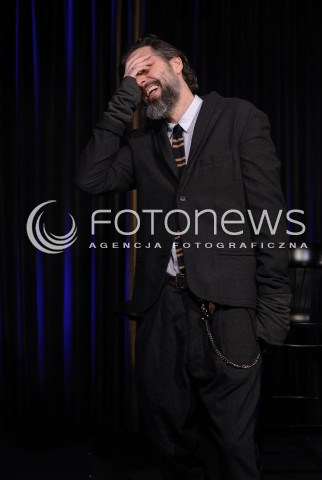  08.01.2015 WARSZAWA OCH TEATR<br />PROBA MEDIALNA SPEKTAKLU WIECZOR FOCHU<br />N/Z SZYMON MAJEWSKI<br /> 