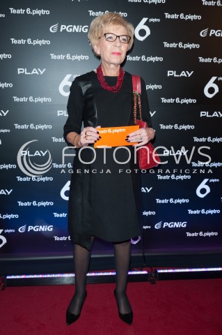  10.01.2015 WARSZAWA TEATR 6 PIETRO<br />PREMIERA SPEKTAKLU POLITYKA<br />N/Z JANINA PARADOWSKA<br /> 