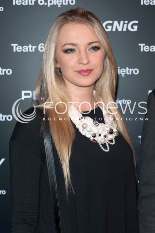  10.01.2015 WARSZAWA TEATR 6 PIETRO<br />PREMIERA SPEKTAKLU POLITYKA<br />N/Z BARBARA KURDEJ - SZATAN<br /> 