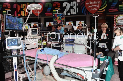  11.01.2015 WARSZAWA TVP2<br />23 FINAL WIELKIEJ ORKIESTRY SWIATECZNEJ POMOCY<br />N/Z SPRZET MEDYCZNY<br /> 