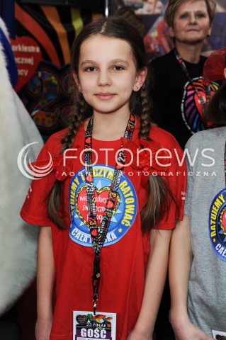  11.01.2015 WARSZAWA TVP2<br />23 FINAL WIELKIEJ ORKIESTRY SWIATECZNEJ POMOCY<br />N/Z DZIEWCZYNKA WOLONTARIUSZ<br /> 