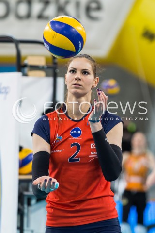  16.01.2015 LODZ SIATKOWKA ORLEN LIGA SEZON 2014/2015 VOLLEYBALL POLISH SEASON BEEF MASTER BUDOWLANI LODZ - AZS WSBIP KSZO OSTROWIEC SWIETOKRZYSKI N/Z SYLWETKA GABRIELA POLANSKA  