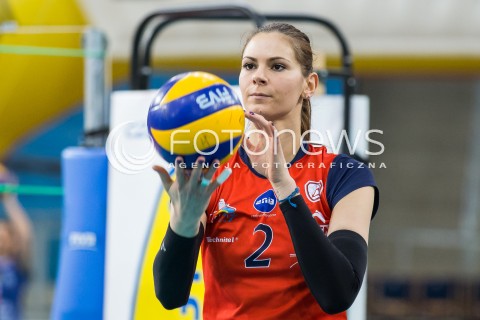  16.01.2015 LODZ SIATKOWKA ORLEN LIGA SEZON 2014/2015 VOLLEYBALL POLISH SEASON BEEF MASTER BUDOWLANI LODZ - AZS WSBIP KSZO OSTROWIEC SWIETOKRZYSKI N/Z SYLWETKA GABRIELA POLANSKA  