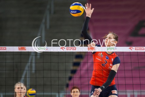  16.01.2015 LODZ SIATKOWKA ORLEN LIGA SEZON 2014/2015 VOLLEYBALL POLISH SEASON BEEF MASTER BUDOWLANI LODZ - AZS WSBIP KSZO OSTROWIEC SWIETOKRZYSKI N/Z SYLWETKA GABRIELA POLANSKA  