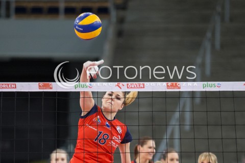  16.01.2015 LODZ SIATKOWKA ORLEN LIGA SEZON 2014/2015 VOLLEYBALL POLISH SEASON BEEF MASTER BUDOWLANI LODZ - AZS WSBIP KSZO OSTROWIEC SWIETOKRZYSKI N/Z ALEKSANDRA SIKORSKA SYLWETKA  