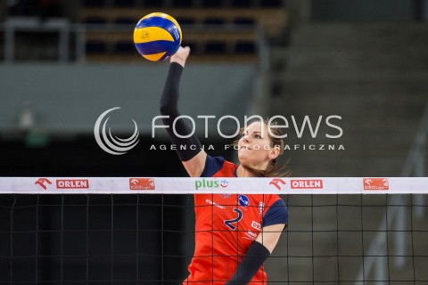  16.01.2015 LODZ SIATKOWKA ORLEN LIGA SEZON 2014/2015 VOLLEYBALL POLISH SEASON BEEF MASTER BUDOWLANI LODZ - AZS WSBIP KSZO OSTROWIEC SWIETOKRZYSKI N/Z SYLWETKA GABRIELA POLANSKA  