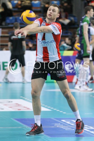  17.01.2015 RZESZOW<br />SIATKOWKA PLUSLIGA 2014/2015 MEN VOLLEYBALL POLAND POLISH PLUS LIGA LEAGUE SEASON 2014/2015<br />MECZ ASSECO RESOVIA - AZS POLITECHNIKA WARSZAWSKA<br />N/Z PAUL LOTMAN SYLWETKA <br /> 