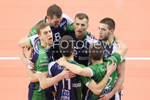  17.01.2015 RZESZOW<br />SIATKOWKA PLUSLIGA 2014/2015 MEN VOLLEYBALL POLAND POLISH PLUS LIGA LEAGUE SEASON 2014/2015<br />MECZ ASSECO RESOVIA - AZS POLITECHNIKA WARSZAWSKA<br />N/Z PIOTR LIPINSKI MICHAL FILIP ARTUR SZALPUK RADOSC EMOCJE <br /> 