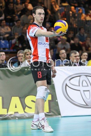  17.01.2015 RZESZOW<br />SIATKOWKA PLUSLIGA 2014/2015 MEN VOLLEYBALL POLAND POLISH PLUS LIGA LEAGUE SEASON 2014/2015<br />MECZ ASSECO RESOVIA - AZS POLITECHNIKA WARSZAWSKA<br />N/Z MARKO IVOVIC SYLWETKA <br /> 