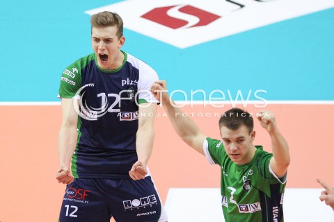  17.01.2015 RZESZOW<br />SIATKOWKA PLUSLIGA 2014/2015 MEN VOLLEYBALL POLAND POLISH PLUS LIGA LEAGUE SEASON 2014/2015<br />MECZ ASSECO RESOVIA - AZS POLITECHNIKA WARSZAWSKA<br />N/Z ARTUR SZALPUK RADOSC EMOCJE <br /> 