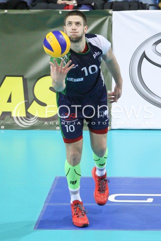  17.01.2015 RZESZOW<br />SIATKOWKA PLUSLIGA 2014/2015 MEN VOLLEYBALL POLAND POLISH PLUS LIGA LEAGUE SEASON 2014/2015<br />MECZ ASSECO RESOVIA - AZS POLITECHNIKA WARSZAWSKA<br />N/Z MICHAL FILIP SYLWETKA <br /> 