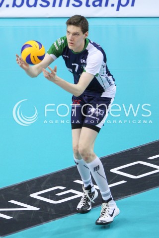 17.01.2015 RZESZOW<br />SIATKOWKA PLUSLIGA 2014/2015 MEN VOLLEYBALL POLAND POLISH PLUS LIGA LEAGUE SEASON 2014/2015<br />MECZ ASSECO RESOVIA - AZS POLITECHNIKA WARSZAWSKA<br />N/Z BARTLOMIEJ LEMANSKI SYLWETKA <br /> 