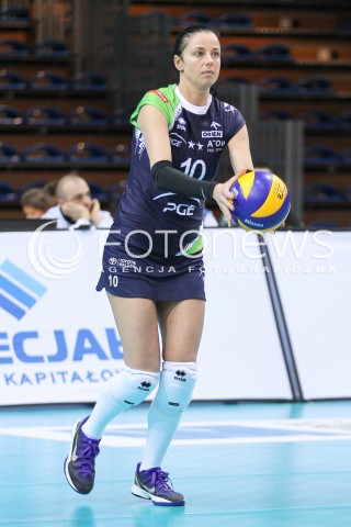  17.01.2015 RZESZOW<br />SIATKOWKA ORLEN LIGA 2014/2015 WOMEN VOLLEYBALL POLAND POLISH ORLENLIGA LEAGUE SEASON 2014/2015<br />MECZ DEVELOPRES SKYRES RZESZOW - PGE ATOM TREFL SOPOT<br />N/Z ANNA KACZMAR SYLWETKA <br /> 