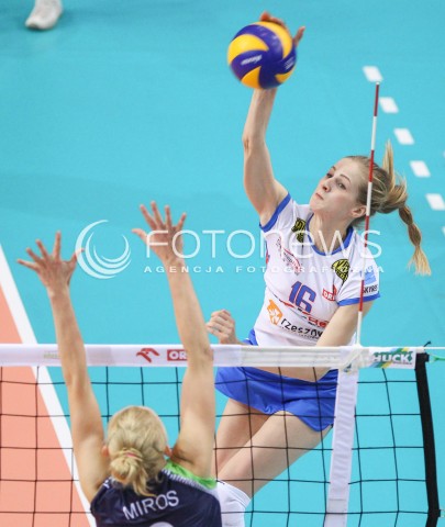  17.01.2015 RZESZOW<br />SIATKOWKA ORLEN LIGA 2014/2015 WOMEN VOLLEYBALL POLAND POLISH ORLENLIGA LEAGUE SEASON 2014/2015<br />MECZ DEVELOPRES SKYRES RZESZOW - PGE ATOM TREFL SOPOT<br />N/Z EMILIA MUCHA <br /> 