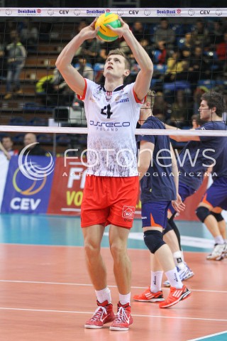  21.01.2015 RZESZOW POLAND<br />SIATKOWKA LIGA MISTRZOW MEN CEV VOLLEYBALL CHAMPIONS LEAGUE 2014/2015 <br />MATCH ASSECO RESOVIA - ACH VOLLEY LUBLANA<br />N/Z PIOTR NOWAKOWSKI SYLWETKA <br /> 