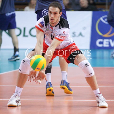  21.01.2015 RZESZOW POLAND<br />SIATKOWKA LIGA MISTRZOW MEN CEV VOLLEYBALL CHAMPIONS LEAGUE 2014/2015 <br />MATCH ASSECO RESOVIA - ACH VOLLEY LUBLANA<br />N/Z MARKO IVOVIC SYLWETKA <br /> 