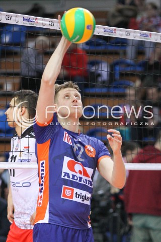  21.01.2015 RZESZOW POLAND<br />SIATKOWKA LIGA MISTRZOW MEN CEV VOLLEYBALL CHAMPIONS LEAGUE 2014/2015 <br />MATCH ASSECO RESOVIA - ACH VOLLEY LUBLANA<br />N/Z MICHAL KOZLOWSKI SYLWETKA <br /> 