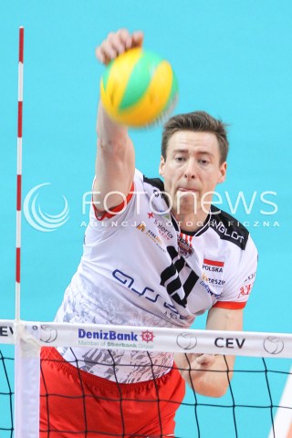  21.01.2015 RZESZOW POLAND<br />SIATKOWKA LIGA MISTRZOW MEN CEV VOLLEYBALL CHAMPIONS LEAGUE 2014/2015 <br />MATCH ASSECO RESOVIA - ACH VOLLEY LUBLANA<br />N/Z JOCHEN SCHOPS SYLWETKA ATAK<br /> 