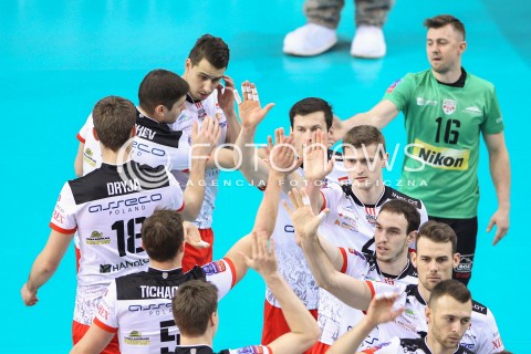  21.01.2015 RZESZOW POLAND<br />SIATKOWKA LIGA MISTRZOW MEN CEV VOLLEYBALL CHAMPIONS LEAGUE 2014/2015 <br />MATCH ASSECO RESOVIA - ACH VOLLEY LUBLANA<br />N/Z PIOTR NOWAKOWSKI MARKO IVOVIC RUSSELL HOLMES KRZYSZTOF IGNACZAK <br /> 
