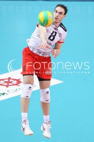  21.01.2015 RZESZOW POLAND<br />SIATKOWKA LIGA MISTRZOW MEN CEV VOLLEYBALL CHAMPIONS LEAGUE 2014/2015 <br />MATCH ASSECO RESOVIA - ACH VOLLEY LUBLANA<br />N/Z MARKO IVOVIC SYLWETKA <br /> 