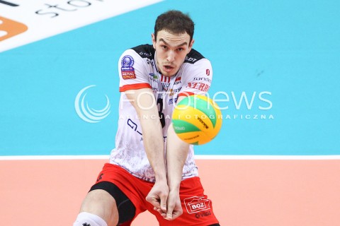  21.01.2015 RZESZOW POLAND<br />SIATKOWKA LIGA MISTRZOW MEN CEV VOLLEYBALL CHAMPIONS LEAGUE 2014/2015 <br />MATCH ASSECO RESOVIA - ACH VOLLEY LUBLANA<br />N/Z MARKO IVOVIC SYLWETKA <br /> 