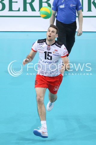  21.01.2015 RZESZOW POLAND<br />SIATKOWKA LIGA MISTRZOW MEN CEV VOLLEYBALL CHAMPIONS LEAGUE 2014/2015 <br />MATCH ASSECO RESOVIA - ACH VOLLEY LUBLANA<br />N/Z RUSSELL HOLMES SYLWETKA <br /> 
