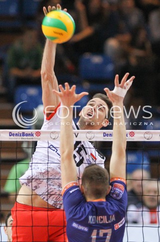  21.01.2015 RZESZOW POLAND<br />SIATKOWKA LIGA MISTRZOW MEN CEV VOLLEYBALL CHAMPIONS LEAGUE 2014/2015 <br />MATCH ASSECO RESOVIA - ACH VOLLEY LUBLANA<br />N/Z RUSSELL HOLMES <br /> 