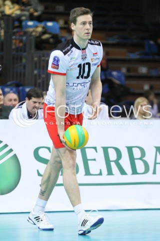  21.01.2015 RZESZOW POLAND<br />SIATKOWKA LIGA MISTRZOW MEN CEV VOLLEYBALL CHAMPIONS LEAGUE 2014/2015 <br />MATCH ASSECO RESOVIA - ACH VOLLEY LUBLANA<br />N/Z JOCHEN SCHOPS SYLWETKA <br /> 