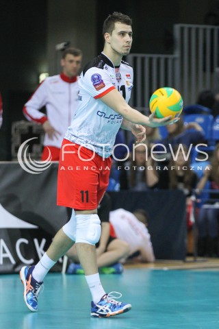  21.01.2015 RZESZOW POLAND<br />SIATKOWKA LIGA MISTRZOW MEN CEV VOLLEYBALL CHAMPIONS LEAGUE 2014/2015 <br />MATCH ASSECO RESOVIA - ACH VOLLEY LUBLANA<br />N/Z FABIAN DRZYZGA SYLWETKA <br /> 
