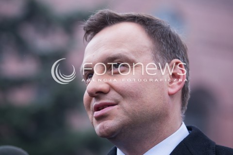  23.01.2015 LODZ <br />KONFERENCJA PRASOWA KANDYDATA PIS NA URZAD PREZYDENTA RP ANDRZEJA DUDY W LODZI <br />N/Z ANDRZEJ DUDA <br /> 