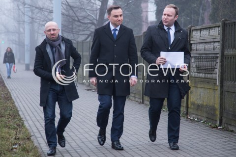  23.01.2015 LODZ <br />KONFERENCJA PRASOWA KANDYDATA PIS NA URZAD PREZYDENTA RP ANDRZEJA DUDY W LODZI <br />N/Z ANDRZEJ DUDA MARCIN MASTALAREK<br /> 