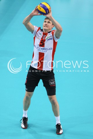  24.01.2015 RZESZOW<br />SIATKOWKA PLUSLIGA 2014/2015 MEN VOLLEYBALL POLAND POLISH PLUS LIGA LEAGUE SEASON 2014/2015<br />MECZ ASSECO RESOVIA - CERRAD CZARNI RADOM<br />N/Z LUKAS TICHACEK SYLWETKA <br /> 