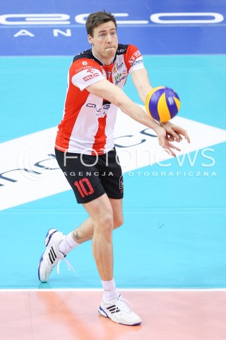  24.01.2015 RZESZOW<br />SIATKOWKA PLUSLIGA 2014/2015 MEN VOLLEYBALL POLAND POLISH PLUS LIGA LEAGUE SEASON 2014/2015<br />MECZ ASSECO RESOVIA - CERRAD CZARNI RADOM<br />N/Z JOCHEN SCHOPS SYLWETKA <br /> 