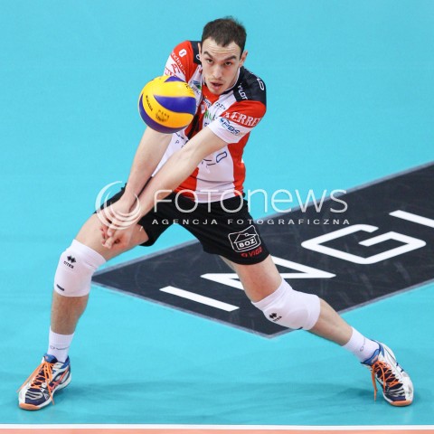  24.01.2015 RZESZOW<br />SIATKOWKA PLUSLIGA 2014/2015 MEN VOLLEYBALL POLAND POLISH PLUS LIGA LEAGUE SEASON 2014/2015<br />MECZ ASSECO RESOVIA - CERRAD CZARNI RADOM<br />N/Z MARKO IVOVIC SYLWETKA <br /> 