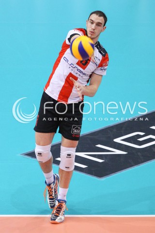  24.01.2015 RZESZOW<br />SIATKOWKA PLUSLIGA 2014/2015 MEN VOLLEYBALL POLAND POLISH PLUS LIGA LEAGUE SEASON 2014/2015<br />MECZ ASSECO RESOVIA - CERRAD CZARNI RADOM<br />N/Z MARKO IVOVIC SYLWETKA <br /> 