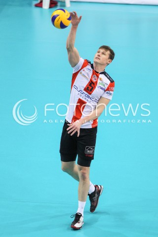  24.01.2015 RZESZOW<br />SIATKOWKA PLUSLIGA 2014/2015 MEN VOLLEYBALL POLAND POLISH PLUS LIGA LEAGUE SEASON 2014/2015<br />MECZ ASSECO RESOVIA - CERRAD CZARNI RADOM<br />N/Z LUKAS TICHACEK SYLWETKA <br /> 