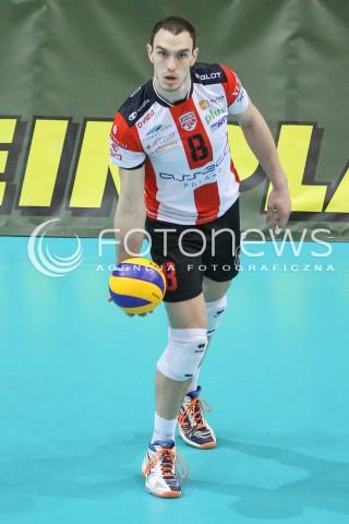  24.01.2015 RZESZOW<br />SIATKOWKA PLUSLIGA 2014/2015 MEN VOLLEYBALL POLAND POLISH PLUS LIGA LEAGUE SEASON 2014/2015<br />MECZ ASSECO RESOVIA - CERRAD CZARNI RADOM<br />N/Z MARKO IVOVIC SYLWETKA <br /> 