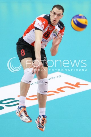  24.01.2015 RZESZOW<br />SIATKOWKA PLUSLIGA 2014/2015 MEN VOLLEYBALL POLAND POLISH PLUS LIGA LEAGUE SEASON 2014/2015<br />MECZ ASSECO RESOVIA - CERRAD CZARNI RADOM<br />N/Z MARKO IVOVIC SYLWETKA <br /> 