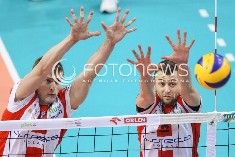  24.01.2015 RZESZOW<br />SIATKOWKA PLUSLIGA 2014/2015 MEN VOLLEYBALL POLAND POLISH PLUS LIGA LEAGUE SEASON 2014/2015<br />MECZ ASSECO RESOVIA - CERRAD CZARNI RADOM<br />N/Z PIOTR NOWAKOWSKI PAUL LOTMAN <br /> 