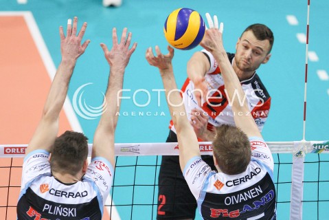  24.01.2015 RZESZOW<br />SIATKOWKA PLUSLIGA 2014/2015 MEN VOLLEYBALL POLAND POLISH PLUS LIGA LEAGUE SEASON 2014/2015<br />MECZ ASSECO RESOVIA - CERRAD CZARNI RADOM<br />N/Z PAUL LOTMAN <br /> 