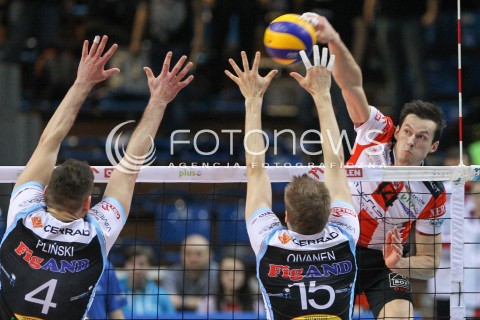  24.01.2015 RZESZOW<br />SIATKOWKA PLUSLIGA 2014/2015 MEN VOLLEYBALL POLAND POLISH PLUS LIGA LEAGUE SEASON 2014/2015<br />MECZ ASSECO RESOVIA - CERRAD CZARNI RADOM<br />N/Z RAFAL BUSZEK <br /> 