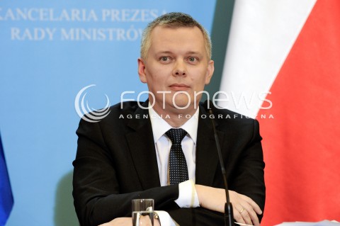  29.01.2015 WARSZAWA <br />KONFERENCJA WICEPREMIERA TOMASZA SIEMONIAKA<br />N/Z WICEPREMIER MINISTER MON TOMASZ SIEMONIAK<br /> 