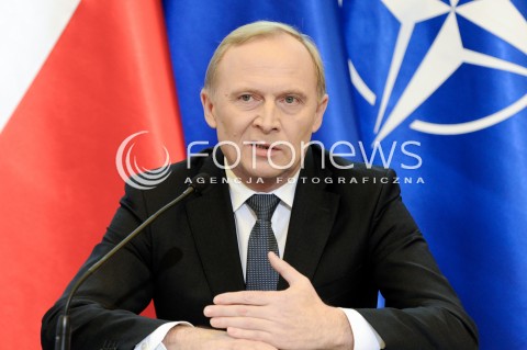  29.01.2015 WARSZAWA <br />KONFERENCJA WICEPREMIERA TOMASZA SIEMONIAKA<br />N/Z SEKRETARZ STANU W MON CZESLAW MROCZEK<br /> 