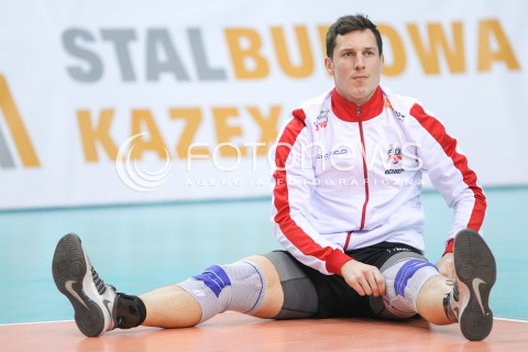  31.01.2015 RZESZOW <br />SIATKOWKA PLUS LIGA 2014/2015 MEN VOLLEYBALL POLAND POLISH PLUSLIGA LEAGUE SEASON 2014/2015<br />MECZ ASSECO RESOVIA RZESZOW - EFFECTOR KIELCE<br />N/Z OLIEG ACHREM ( ALEH AKHREM ) W WYJSCIOWEJ 12 - PODCZAS ROZGRZEWKI<br /> 