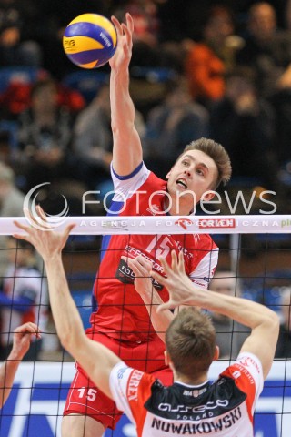  31.01.2015 RZESZOW <br />SIATKOWKA PLUS LIGA 2014/2015 MEN VOLLEYBALL POLAND POLISH PLUSLIGA LEAGUE SEASON 2014/2015<br />MECZ ASSECO RESOVIA RZESZOW - EFFECTOR KIELCE<br />N/Z MATEUSZ BIENIEK <br /> 