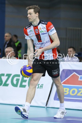  31.01.2015 RZESZOW <br />SIATKOWKA PLUS LIGA 2014/2015 MEN VOLLEYBALL POLAND POLISH PLUSLIGA LEAGUE SEASON 2014/2015<br />MECZ ASSECO RESOVIA RZESZOW - EFFECTOR KIELCE<br />N/Z JOCHEN SCHOPS SYLWETKA <br /> 