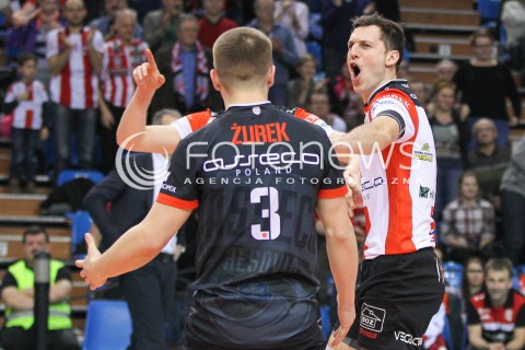  31.01.2015 RZESZOW <br />SIATKOWKA PLUS LIGA 2014/2015 MEN VOLLEYBALL POLAND POLISH PLUSLIGA LEAGUE SEASON 2014/2015<br />MECZ ASSECO RESOVIA RZESZOW - EFFECTOR KIELCE<br />N/Z OLIEG ACHREM ( ALEH AKHREM ) - POWROT PO KONTUZJI NA BOISKO RADOSC EMOCJE<br /> 