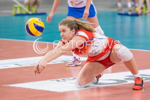  03.02.2015 LODZ SIATKOWKA VII RUNDA PUCHARU POLSKI SEZON 2014/2015 VOLLEYBALL POLISH SEASON BEEF MASTER BUDOWLANI LODZ - DEVELOPRES SKYRES RZESZOW N/Z SYLWETKA ALEKSANDRA KAZALA  
